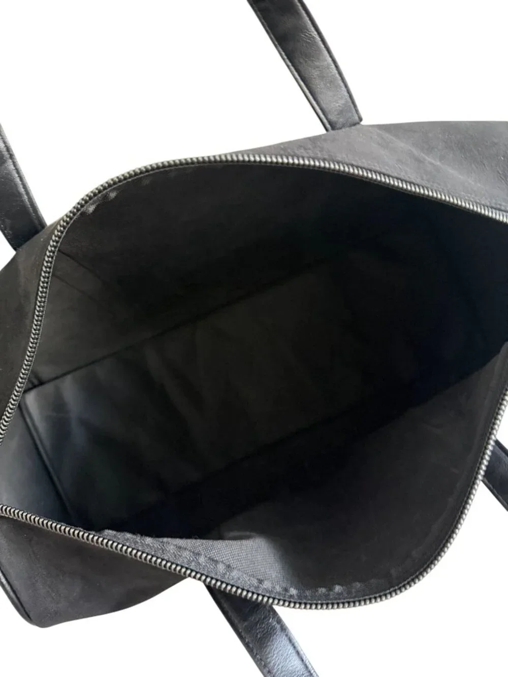 JOHN VARVATOS Black Synthetic Suede Small Duffle Bag NEW NWOT